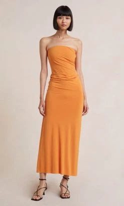 Bec&Bridge NEW MYLA STRAPLESS DRESS - SPICED ORANGE