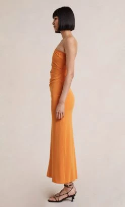 Bec&Bridge NEW MYLA STRAPLESS DRESS - SPICED ORANGE