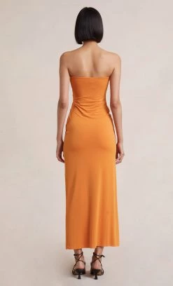 Bec&Bridge NEW MYLA STRAPLESS DRESS - SPICED ORANGE