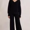 Bec&Bridge Tops LADINA KNIT LONG SLEEVE TOP - BLACK