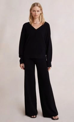 Bec&Bridge Tops LADINA KNIT LONG SLEEVE TOP - BLACK