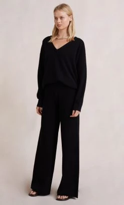 Bec&Bridge Tops LADINA KNIT LONG SLEEVE TOP - BLACK