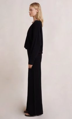 Bec&Bridge Tops LADINA KNIT LONG SLEEVE TOP - BLACK