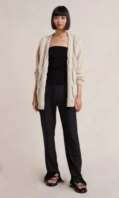 Bec&Bridge ROMANA KNIT CARDIGAN - IVORY MARLE Tops