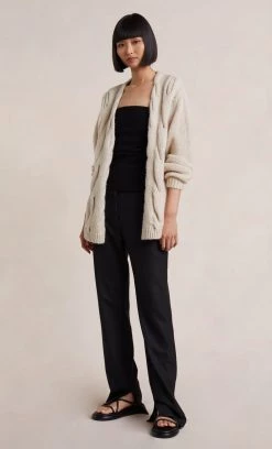 Bec&Bridge ROMANA KNIT CARDIGAN - IVORY MARLE Tops