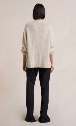 Bec&Bridge ROMANA KNIT CARDIGAN - IVORY MARLE Tops