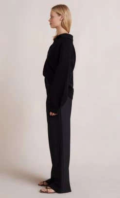 Bec&Bridge MARLENE KNIT POLO - BLACK NEW