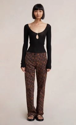 Bec&Bridge ALLY KNIT LONG SLEEVE TOP - BLACK