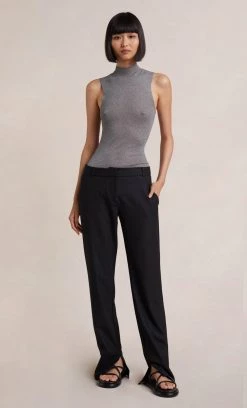 Bec&Bridge SUZA LUREX KNIT TOP - SILVER