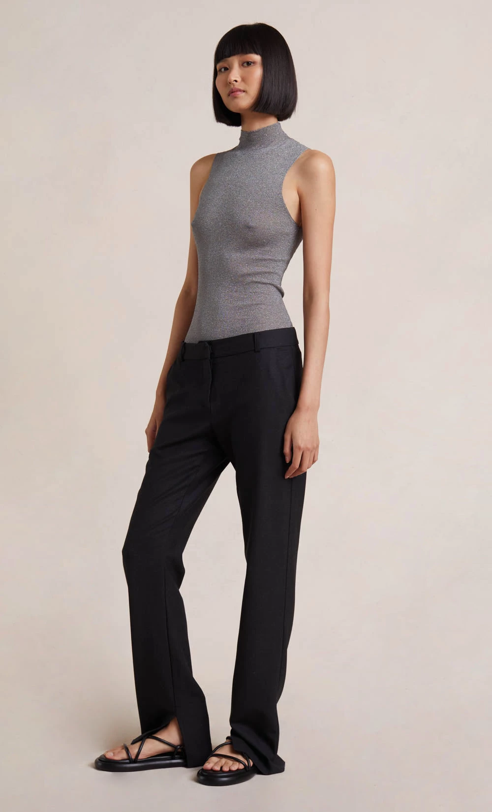 Bec&Bridge SUZA LUREX KNIT TOP - SILVER 3 Bec&Bridge SUZA LUREX KNIT TOP - SILVER