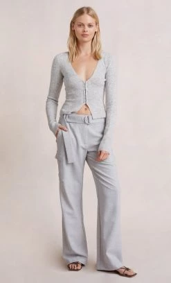 Bec&Bridge Tops JACINTA KNIT CARDIGAN - GREY MARLE
