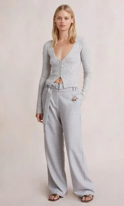 Bec&Bridge Tops JACINTA KNIT CARDIGAN - GREY MARLE