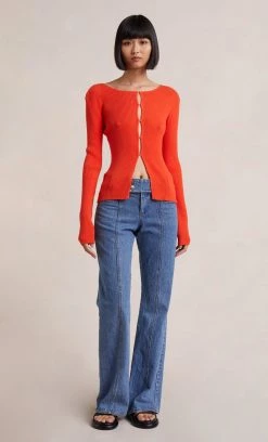 Bec&Bridge NEW SAPPHIRA KNIT CARDIGAN - RED