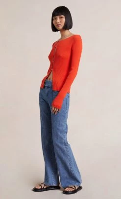 Bec&Bridge NEW SAPPHIRA KNIT CARDIGAN - RED