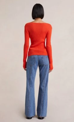 Bec&Bridge NEW SAPPHIRA KNIT CARDIGAN - RED