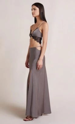 Bec&Bridge CAMILLE MAXI SKIRT - PEWTER