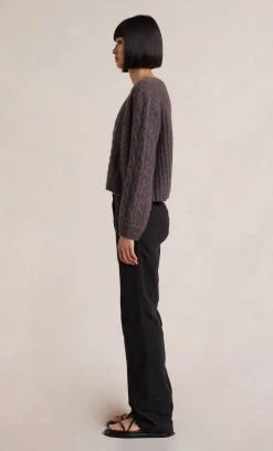 Bec&Bridge IRIS KNIT CARDIGAN - CHOC MARLE NEW