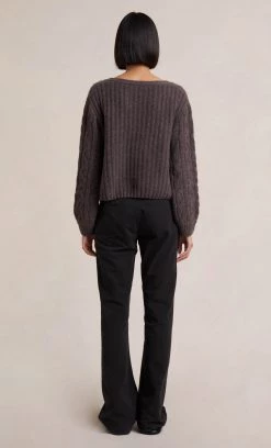 Bec&Bridge IRIS KNIT CARDIGAN - CHOC MARLE NEW