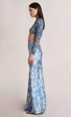 Bec&Bridge BLOSSOM LONG SLEEVE TOP - BLUE PRINT NEW