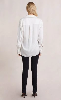 Bec&Bridge SANSA SILK SHIRT - IVORY