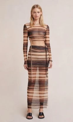 Bec&Bridge WATERCOLOUR MAXI SKIRT - PRINT NEW