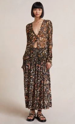 Bec&Bridge NIGHTSHADE MIDI SKIRT - PRINT Bottoms