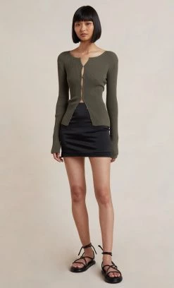 Bec&Bridge NEW SAPPHIRA KNIT CARDIGAN - KHAKI