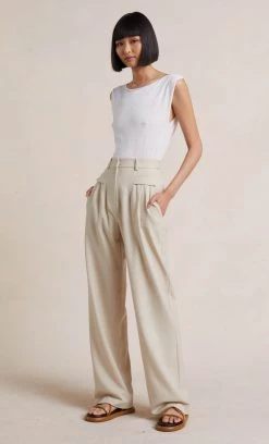 Bec&Bridge EMMY PANT - BONE Bottoms