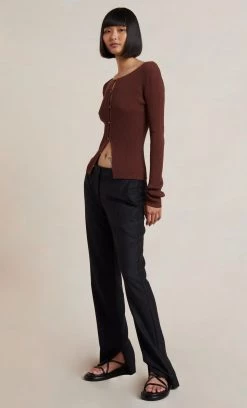 Bec&Bridge SAPPHIRA KNIT CARDIGAN - CHOC