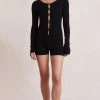 Bec&Bridge ALANA KNIT ROMPER - BLACK