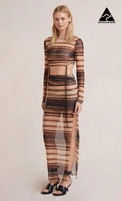 Bec&Bridge WATERCOLOUR MAXI SKIRT - PRINT NEW