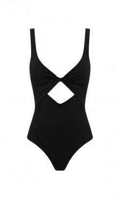 Bec&Bridge ALUNA TWIST ONE PIECE - BLACK